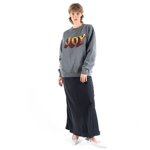 Newtone Sweatshirt Women 0 Gray JOY FW24 Roller Pepper Crew Buttons Cropped $216